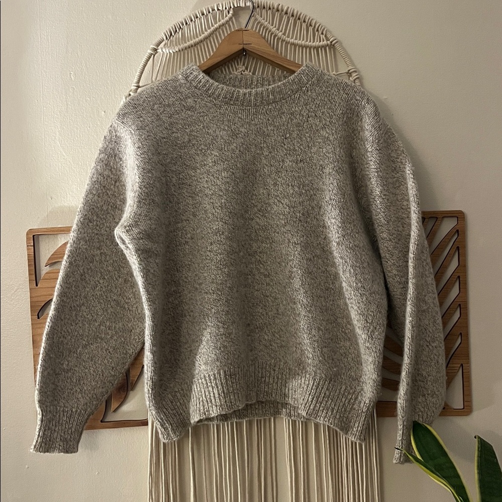 Eastern Mountain Sports Vintage Wool Beige Crewneck Sweater